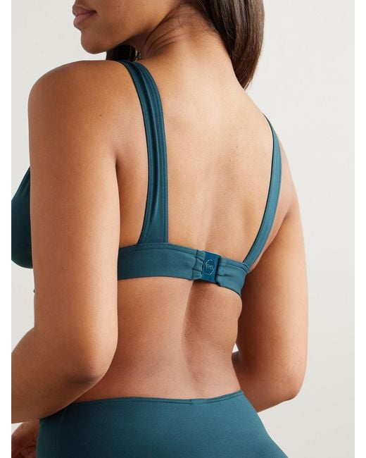 Eres Blue Les Essentiels Chrome Triangle Bikini Top