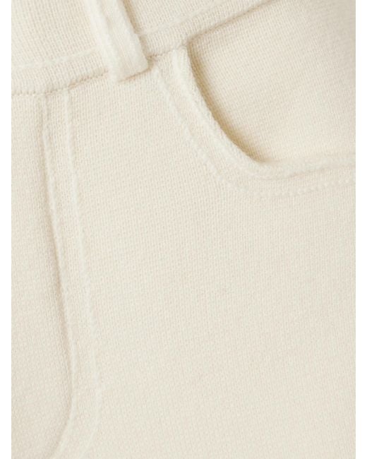 arch4 Natural Storme Frayed Organic Wool And Cashmere-Blend Wide-Leg Pants