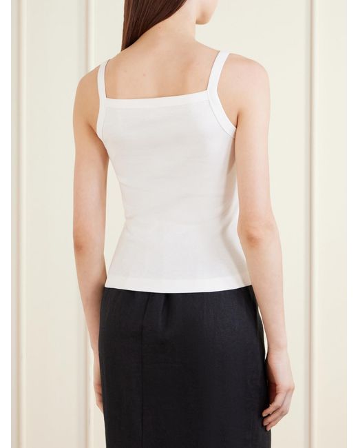 Flore Flore White May Organic Cotton-Jersey Tank