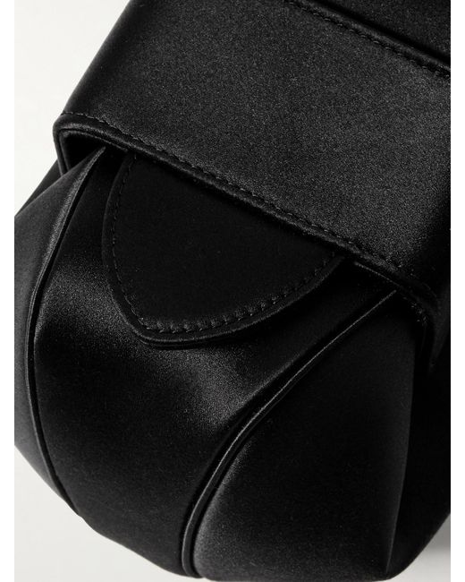 Gabriela Hearst Black Soft Demi Satin Clutch