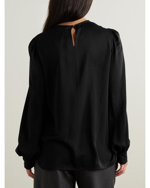 Max Mara Black Robinia Silk Blouse