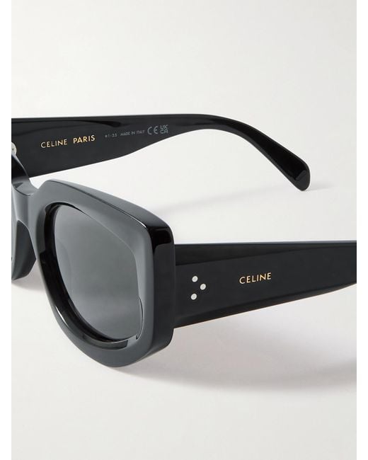 Céline Black Bold Cat-Eye Acetate Sunglasses