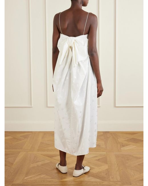 CECILIE BAHNSEN White Cbvilma Floral-Jacquard Maxi Dress