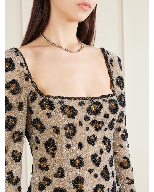 Clio Peppiatt Multicolor The Leo Embellished Sequined Tulle Mini Dress