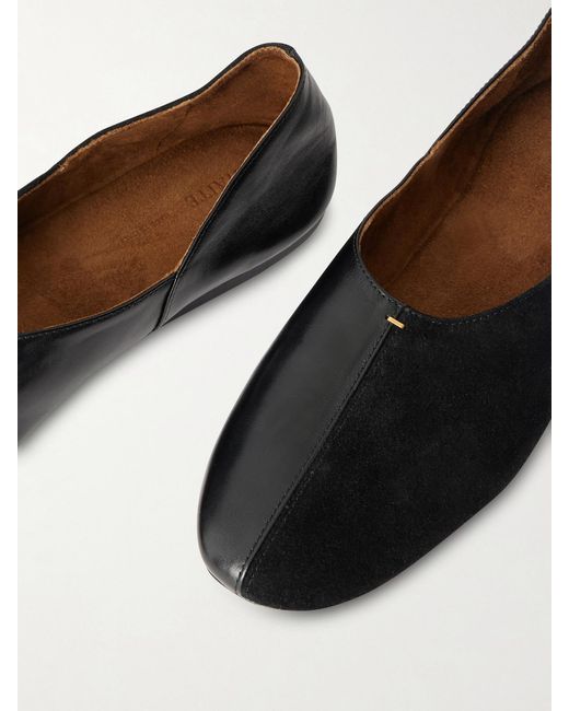 Khaite Black Jane Suede Flats
