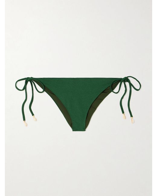 Johanna Ortiz Green Sagrado Embellished Bikini Briefs