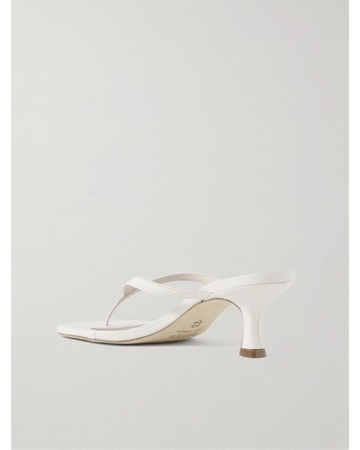 Staud Natural Freja Leather Sandals