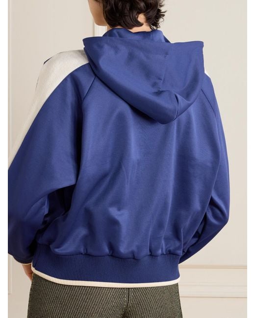 Wales Bonner Mantra Cotton-Jersey Hoodie in Blue | Lyst Australia