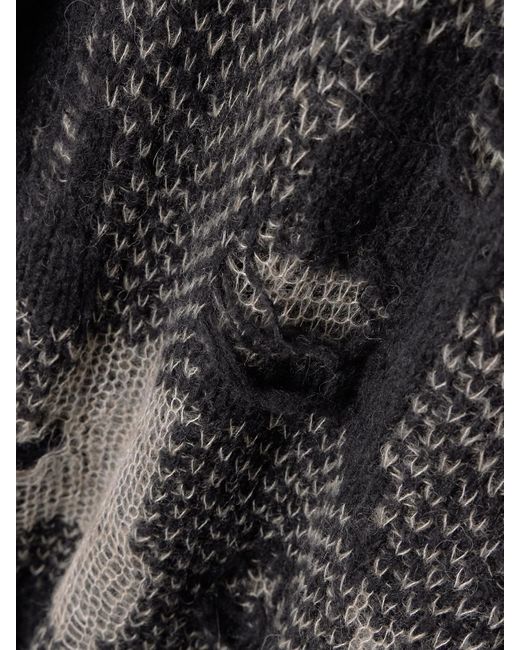 Our Legacy Black Sonar Strickpullover Mit Karomuster Und Distressed-Details