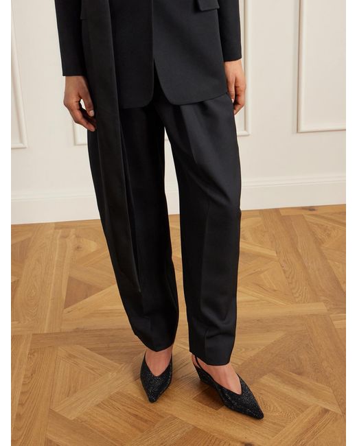 Escarpins Compensés En Cuir À Cristaux Tory Burch en coloris White