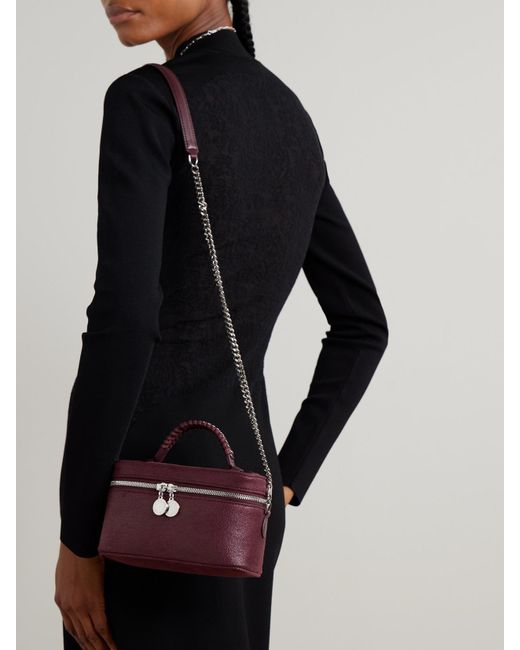 Stella McCartney Purple Falabella Chain-Embellished Brushed Shoulder Bag