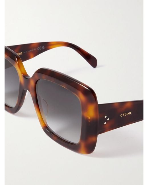 Céline Brown Oversized Square-Frame Acetate Sunglasses