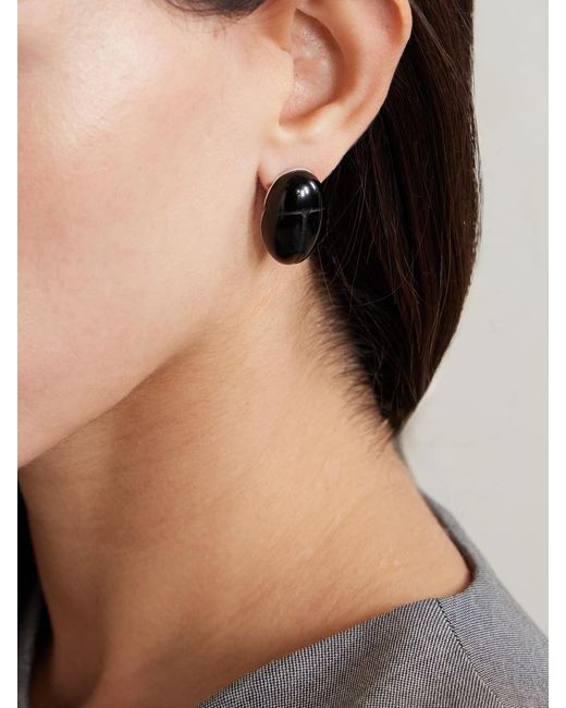 Sophie Buhai Black Scarab Onyx Earrings