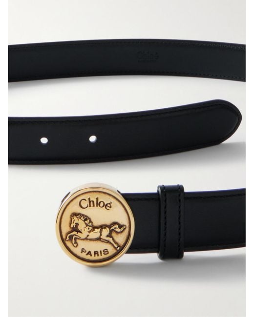 Chloé Blue Horse Medal Ledergürtel