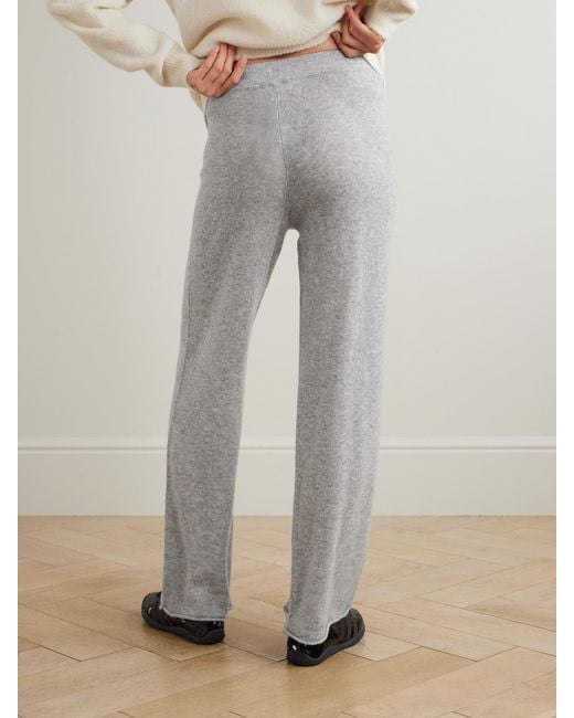 ÉTERNE Gray Cruz Cashmere Wide-Leg Pants