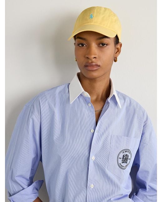 Polo Ralph Lauren Yellow Embroidered Cotton-Twill Baseball Cap