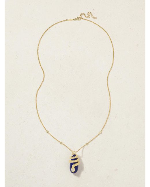 Jacquie Aiche Natural Kette Aus 14 Karat Mit Lapislazuli Und Diamanten