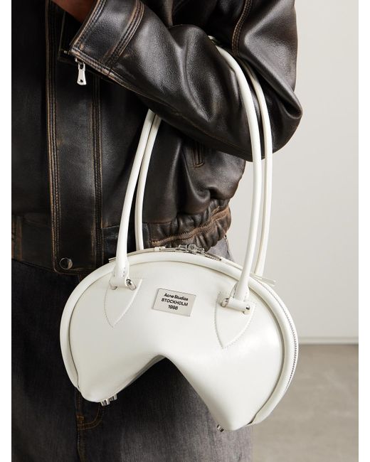 Sac Porté Épaule En Cuir Acne en coloris White