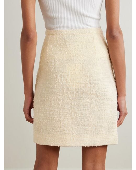 LIBEROWE Natural Tavi Wool-Blend Tweed Mini Skirt