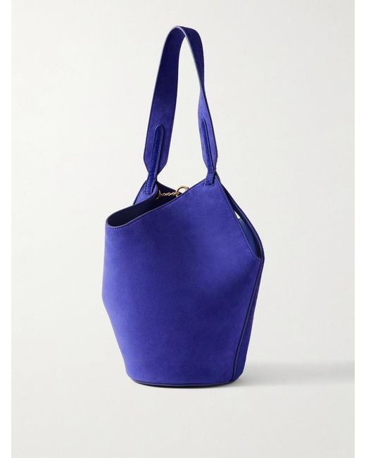 Khaite Blue Lotus Mini Tote Aus Kalbshaar