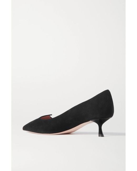 Roger Vivier Black I Love Vivier 45 Suede Pumps