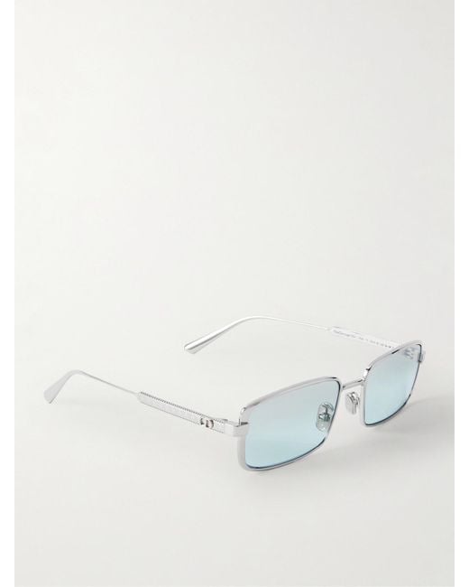 Dior Blue Diorcannage S2U Rectangular-Frame-Tone Sunglasses