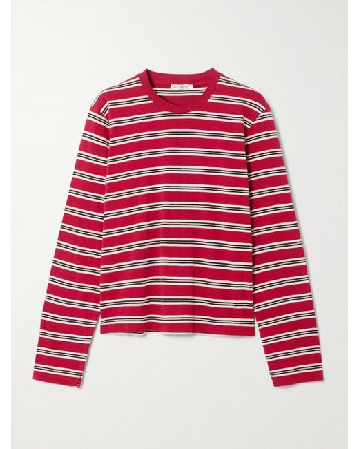 T-Shirt À Manches Longues En Jersey De Coton À Rayures Wynn Kallmeyer en coloris Red