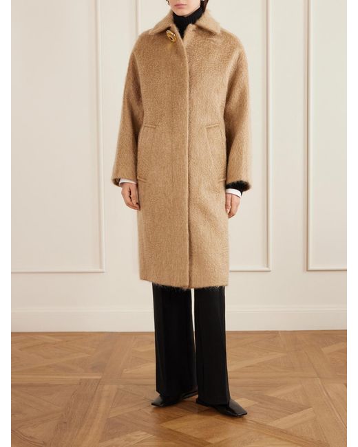 Joseph Natural Alger Brushed Wool And Mohair-Blend Coat