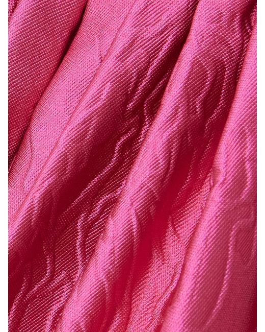 Emilia Wickstead Pink Ninette Pleated Cloqué Gown