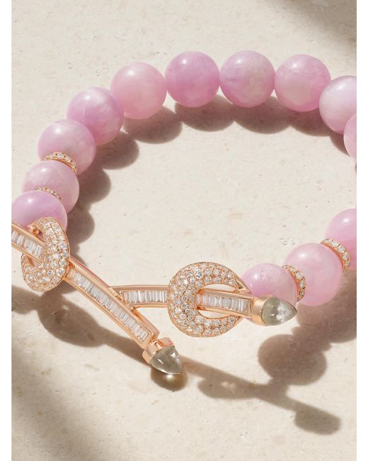 Bracelet En Or Rose 18 Carats (750/1000) Et Pierres Multiples Chakra ANANYA en coloris Pink