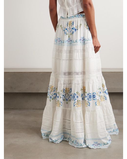 Jupe Charter Club 100% Coton Brodée Taille 10 - Blanc éclatant, Mi-mollet, Neuve Avec étiquettes