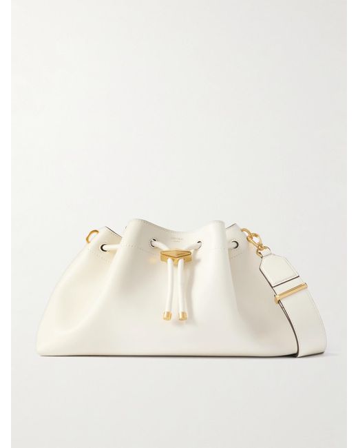 Jimmy Choo Natural Cinch Leather Shoulder Bag