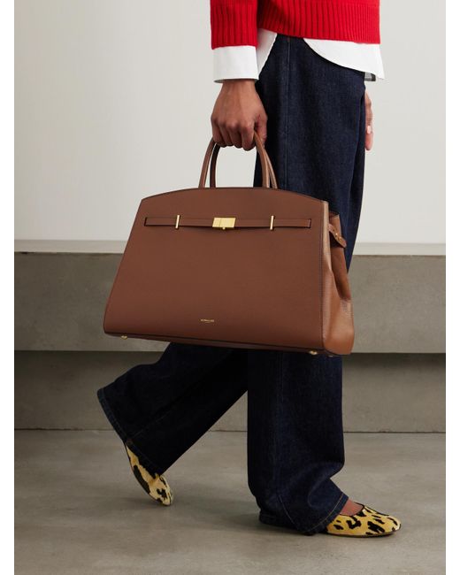 DeMellier London Brown The Hudson Kleine Tote Aus Strukturiertem Leder