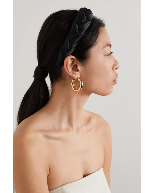 Sophie Buhai Black Braided Satin Headband