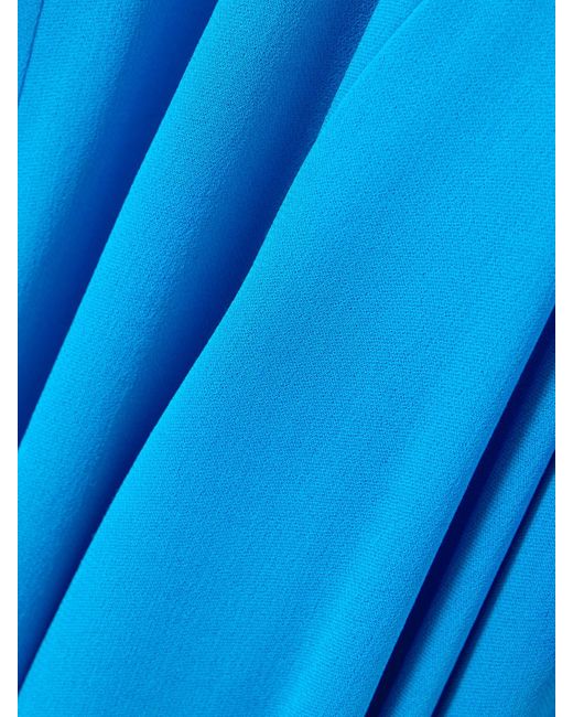 Alaïa Blue Open-Back Jersey Turtleneck Midi Dress