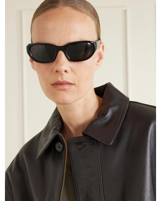 LIE STUDIO Gray Matteo D-Frame Acetate Sunglasses