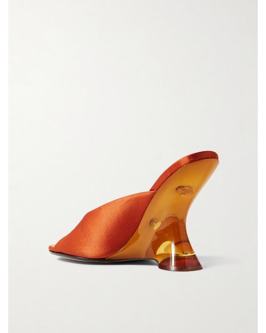 Dries Van Noten Pink Satin Wedge Sandals