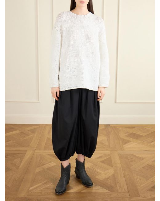 Comme des Garçons White Knitted Sweater