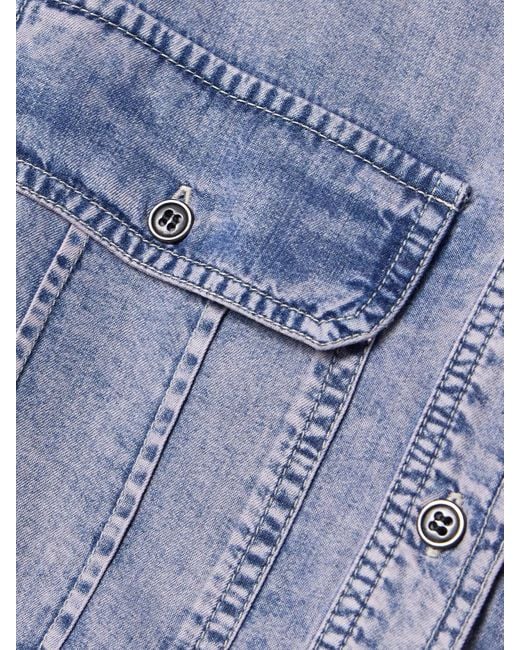 Isabel Marant Blue Palvina Lyocell-Chambray Mini Dress