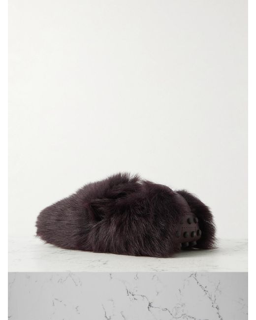 Tod's Brown Shearling Loafers