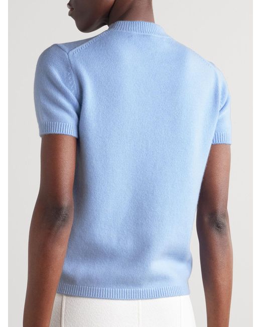 Carven Blue Kaschmirpullover