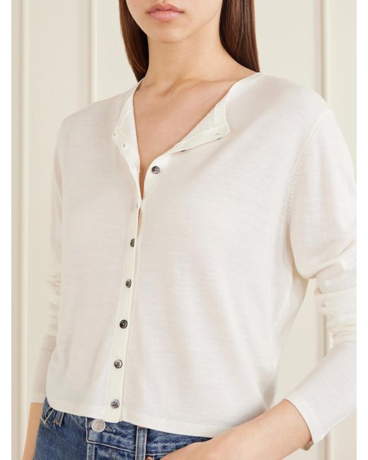 Leset Natural James Merino Wool Cardigan