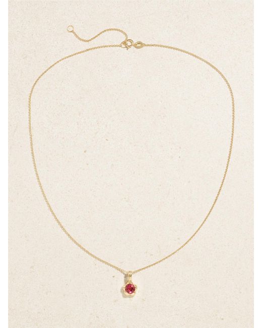 STONE AND STRAND Natural Festival 14-Karat Tourmaline Necklace