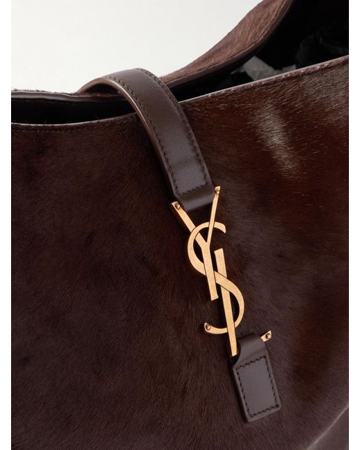 Saint Laurent Brown Le 5 À 7 Bea Pony Hair Tote