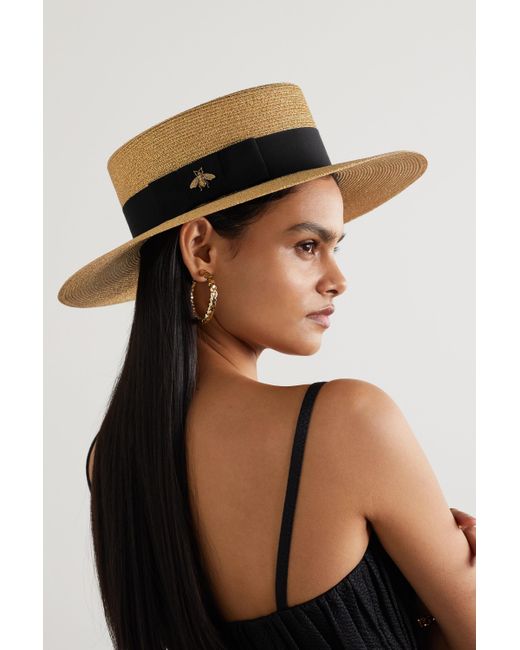 gucci bee straw hat