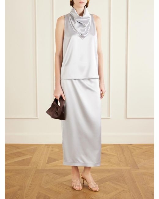 Violante Nessi White Innamorato Satin Top