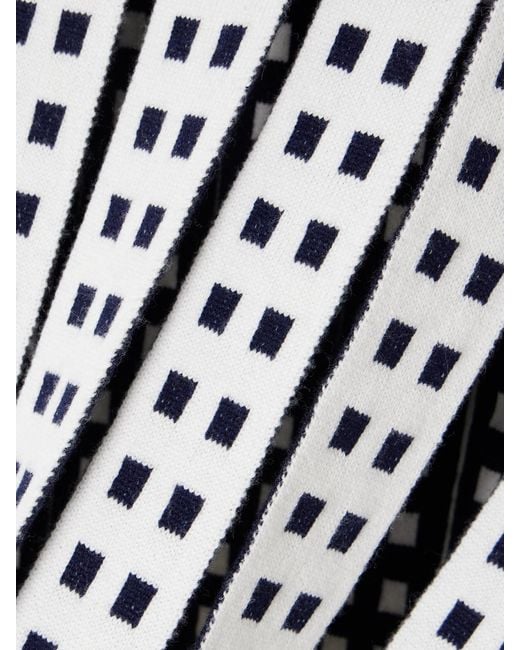 J.W. Anderson Blue Cutout Jacquard-Knit Sweater