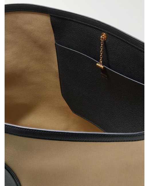 Khaite Natural Amelia Tote Aus Canvas Mit Strukturierten Lederbesätzen