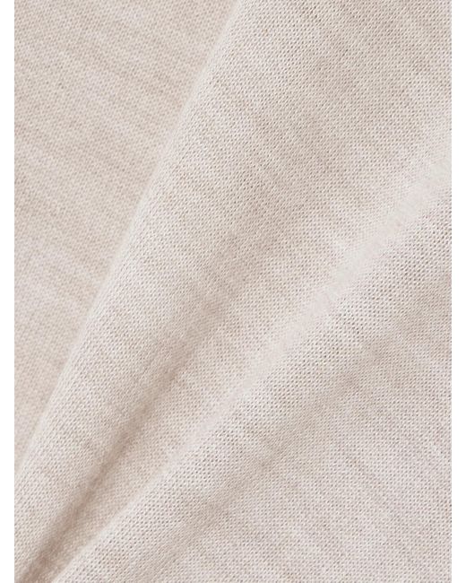 Jil Sander White Pullover Aus Einer Mischung Aus Kaschmir, Wolle Und Seide