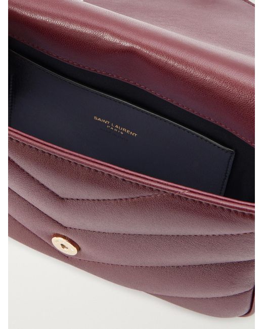 Saint Laurent Purple Loulou Toy Matelassé Leather Shoulder Bag